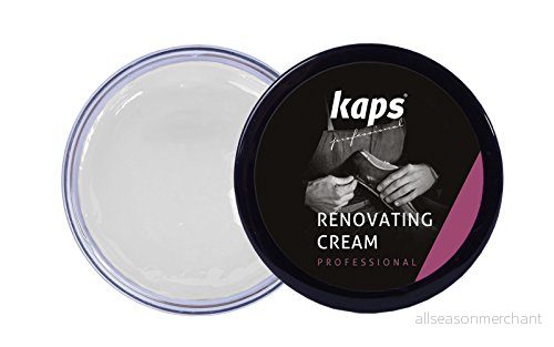 Renovering av Reparationskräm för Släta Läderskor Väskor Säten, Repa och Scuff Lock, Kaps Renovera Grädde, 10 Färger (100 neutral) 5908226968959
