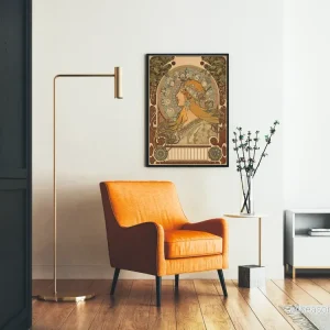 Dekorativ poster Art Nouveau kvinna och astrologiska tecken - Bild 2
