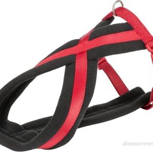 Trixie Premium sele med fleecestoppning, S: 3565 cm/20 mm, liten, röd 4011905203737