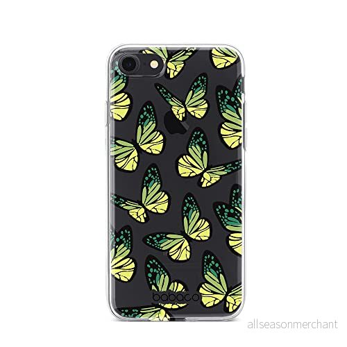 ERT GROUP mobiltelefonfodral för Iphone 7/8/ SE 2/ 3 originalt och officiellt licensierat Babaco mönster Butterflies 002 optimalt anpassad till formen på mobiltelefonen, gedeeltelijk transparant 5904805705922