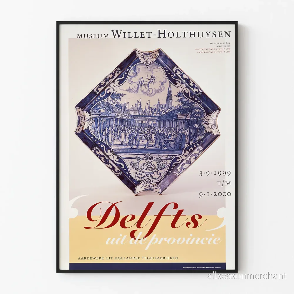Vintageposter Delfts terrakotta - Keramisk väggdekoration