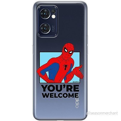 ERT GROUP mobiltelefonfodral för Oppo RENO 7 5G originalt och officiellt licensierat Marvel mönster Spider Man 030 optimalt anpassad till formen på mobiltelefonen, gedeeltelijk transparant 5905795007232