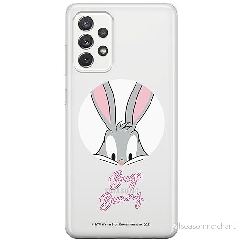 ERT GROUP mobiltelefonfodral för Samsung A52 5G / LTE 4G A52S originalt och officiellt licensierat Looney Tunes mönster Bugs 023, gedeeltelijk transparant 5905795088309