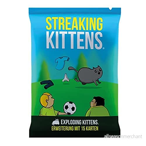 Asmodee EXKD0006 Exploding Kittens, expansion, partyspel, kortspel, tyska 3558380084273