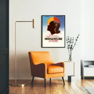 Vintageposter av Indhameline Lejeune för kvinnlig väggdekoration - Bild 2