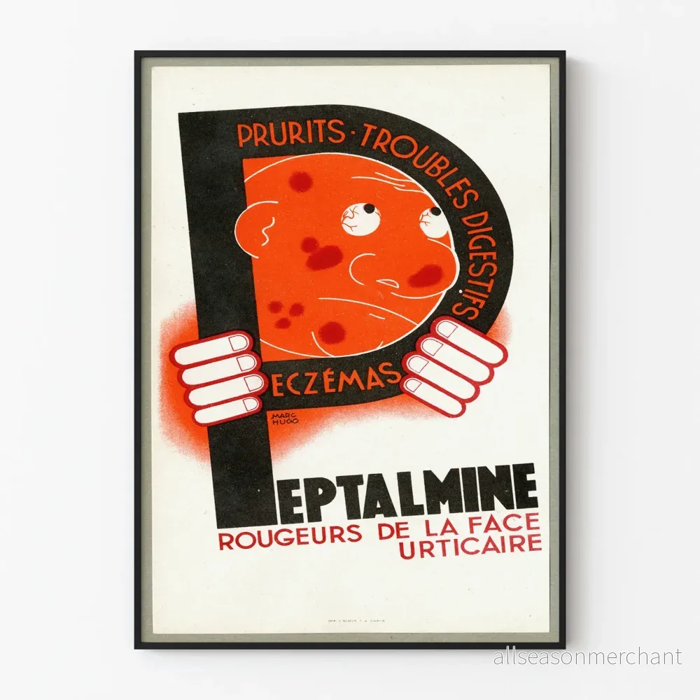 Vintageposter Peptalmine väggdekoration för hälsa