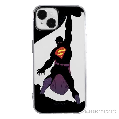 ERT GROUP mobiltelefonfodral för Apple Iphone 14 PLUS originalt och officiellt licensierat DC mönster Superman 008 optimalt anpassad till formen på mobiltelefonen, gedeeltelijk transparant 5905131908728