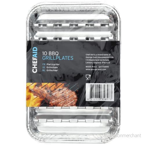 Chef Aid grillskålar i aluminium, perfekt för grillning, 10 stycken 8712113358573