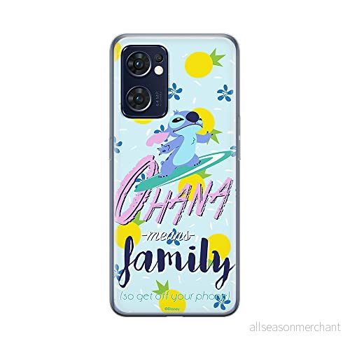ERT GROUP mobiltelefonfodral för Oppo RENO 7 5G originalt och officiellt licensierat Disney mönster Stitch 004 optimalt anpassad till formen på mobiltelefonen, fodral tillverkad av TPU plast 5905511301484