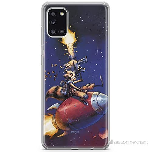 ERT GROUP mobiltelefonfodral för Samsung A31 originalt och officiellt licensierat Marvel mönster Rocket 007 optimalt anpassad till formen på mobiltelefonen, fodral tillverkad av TPU plast 5903040214626