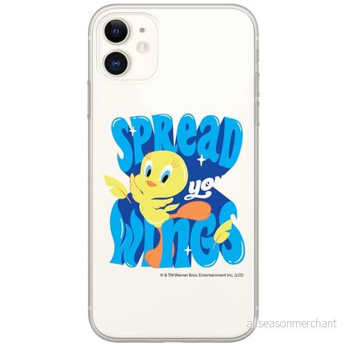 ERT GROUP mobiltelefonfodral för Iphone 11 originalt och officiellt licensierat Looney Tunes mönster Tweety 014 optimalt anpassad till formen på mobiltelefonen, gedeeltelijk transparant 5905795096496
