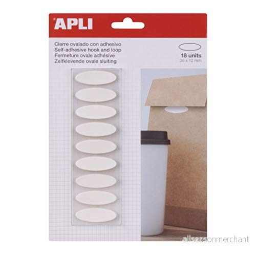 Apli ovalpunkter, 35 x 12 mm, vit 8410782174134