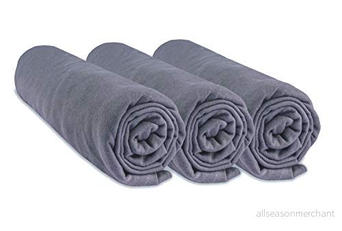 3 stycken resårlakan 70 x 140 cm barnsäng 100% bomull jersey grå stretchig och andningsaktiv hälsosam sömn varumärke Easy Dore Öko Tex certifierad Kvalitet Made in Europe 3700785603690