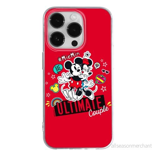 ERT GROUP mobiltelefonfodral för Apple Iphone 14 PRO originalt och officiellt licensierat Disney mönster Mickey & Minnie 012 anpassad till formen på mobiltelefonen, fodral tillverkad av TPU plast 5905131909992