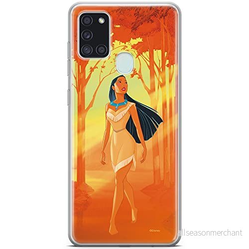 ERT GROUP mobiltelefonfodral för Samsung A21s originalt och officiellt licensierat Disney mönster Pocahontas 001 optimalt anpassad till formen på mobiltelefonen, fodral tillverkad av TPU plast 5903040263334