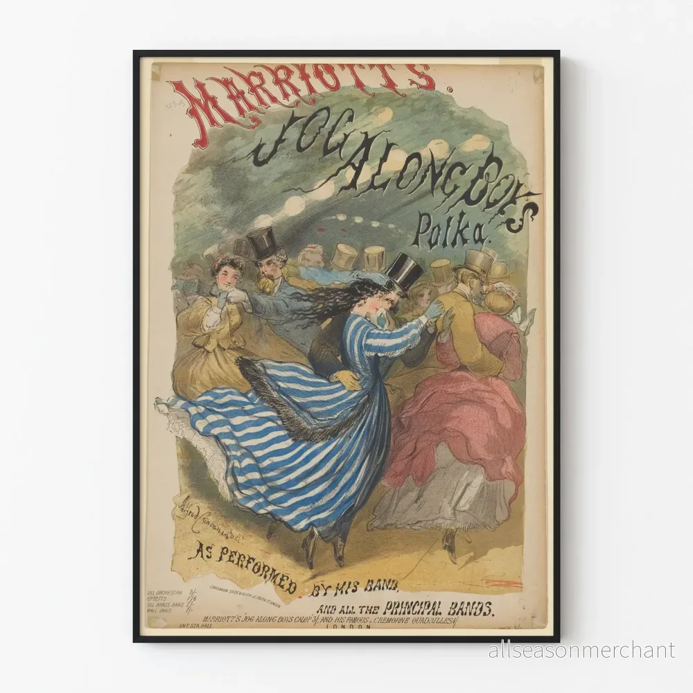 Vintageposter Polka Marriott's Jog Along Boys Danseurs