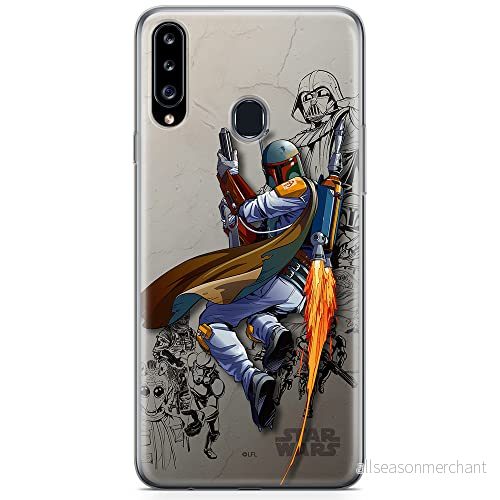 ERT GROUP mobiltelefonfodral för Samsung A20S originalt och officiellt licensierat Star Wars mönster Boba Fett 003 optimalt anpassad till formen på mobiltelefonen, fodral tillverkad av TPU plast 5904805443602