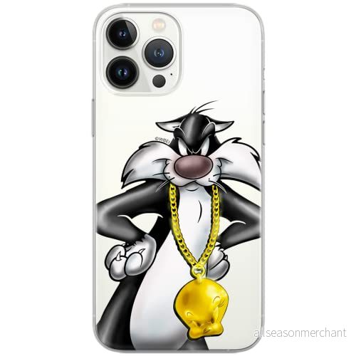 ERT GROUP mobiltelefonfodral för Samsung A71 originalt och officiellt licensierat Looney Tunes mönster Sylvester 003 Vit optimalt anpassad till formen på mobiltelefonen, gedeeltelijk transparant 5903537535555