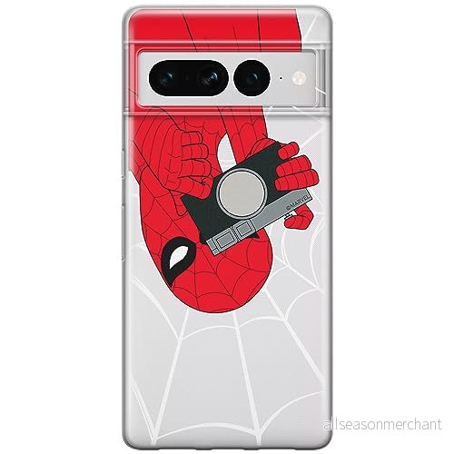 ERT GROUP mobiltelefonfodral för Google PIXEL 7 PRO originalt och officiellt licensierat Marvel mönster Spider Man 027 optimalt anpassad till formen på mobiltelefonen, gedeeltelijk transparant 5905795176853