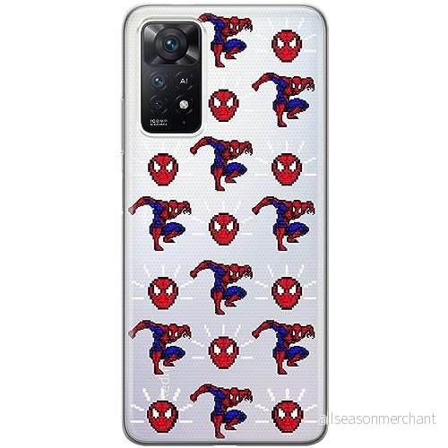 ERT GROUP mobiltelefonfodral för Xiaomi REDMI NOTE 11 PRO 5G/ 4G originalt och officiellt licensierat Marvel mönster Spider Man 025, gedeeltelijk transparant 5905795001384