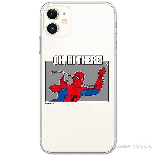 ERT GROUP mobiltelefonfodral för Iphone 11 originalt och officiellt licensierat Marvel mönster Spider Man 032 optimalt anpassad till formen på mobiltelefonen, gedeeltelijk transparant 5905795008093