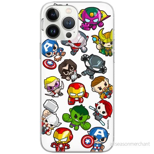 ERT GROUP mobiltelefonfodral för Apple Iphone 7 PLUS/ 8 PLUS originalt och officiellt licensierat Marvel mönster Avengers 024 Vit anpassad till formen på mobiltelefonen, fodral tillverkad av TPU plast 5904805190360