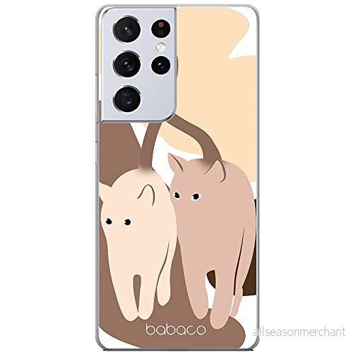ERT GROUP mobiltelefonfodral för Samsung S21 ULTRA originalt och officiellt licensierat Babaco mönster Cats 002 optimalt anpassad till formen på mobiltelefonen, fodral tillverkad av TPU plast 5905131085634