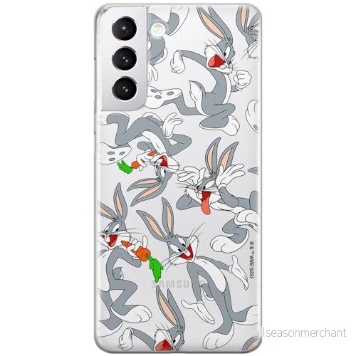 ERT GROUP mobiltelefonfodral för Samsung S21 PLUS originalt och officiellt licensierat Looney Tunes mönster Bugs 013 optimalt anpassad till formen på mobiltelefonen, gedeeltelijk transparant 5905511655754