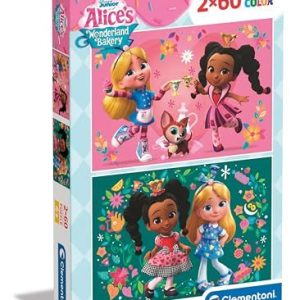 Clementoni Pussel Disney Alice Bakery 2Pussel With 60 Bitar Supercolor, För Barn, 24814 8005125248148 Clementoni Pussel Disney Alice Bakery 2Pussel With 60 Bitar Supercolor, För Barn, 24814 8005125248148