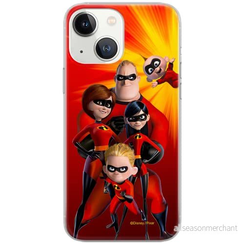 ERT GROUP mobiltelefonfodral för Iphone 13 originalt och officiellt licensierat Disney mönster Incredibles 001 Vit optimalt anpassad till formen på mobiltelefonen, fodral tillverkad av TPU plast 5903932921601