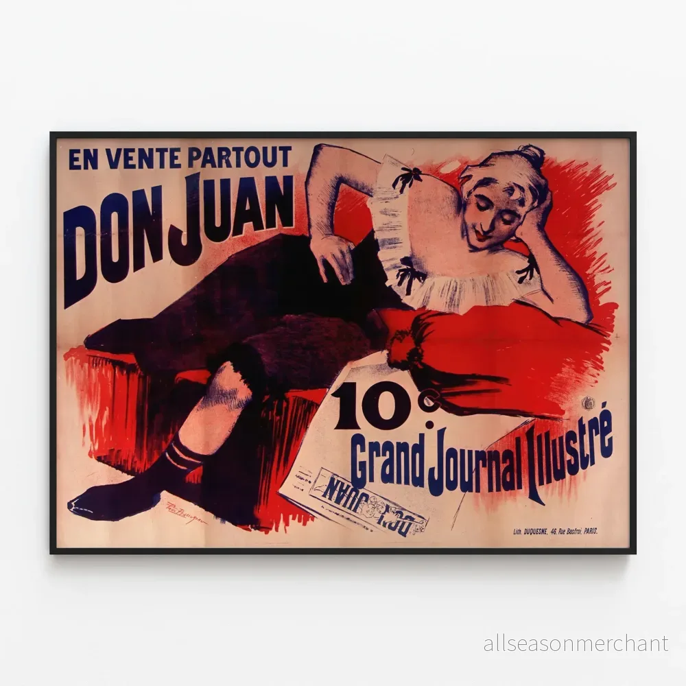 Vintageposter Don Juan Grand Journal Illustré
