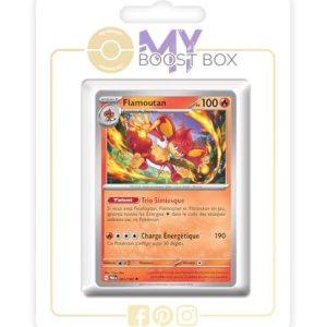 Flamoutan (Simisear) 021/182 Reverse Myboost X Écarlate et Violet 4 Faille Paradoxe Box med 10 franska Pokémon kort 3701604907623