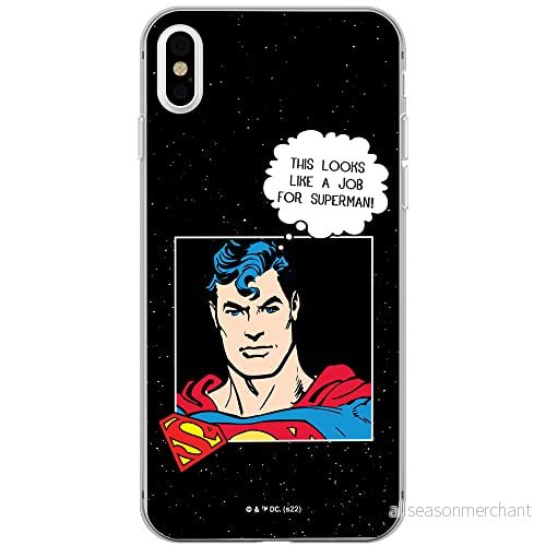 ERT GROUP mobiltelefonfodral för Iphone XS Max originalt och officiellt licensierat DC mönster Superman 037 optimalt anpassad till formen på mobiltelefonen, fodral tillverkad av TPU plast 5905131571021
