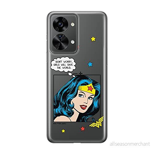 ERT GROUP mobiltelefonfodral för Oneplus NORD 2T 5G originalt och officiellt licensierat DC mönster Wonder Woman 028 optimalt anpassad till formen på mobiltelefonen, gedeeltelijk transparant 5905511269920