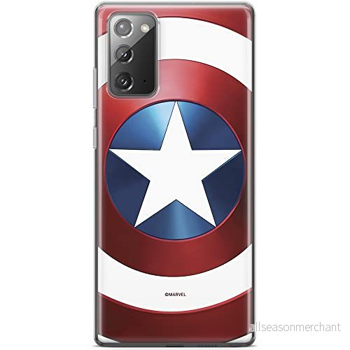 ERT GROUP mobiltelefonfodral för Samsung GALAXY NOTE 20 originalt och officiellt licensierat Marvel mönster Captain America 025 anpassad till formen på mobiltelefonen, fodral tillverkad av TPU plast 5903040451205
