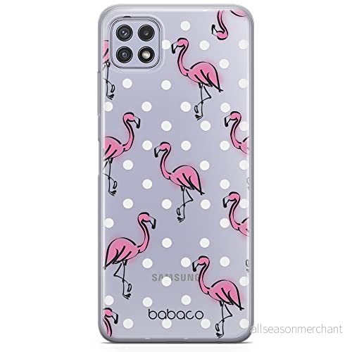 ERT GROUP mobiltelefonfodral för Samsung A22 5G originalt och officiellt licensierat Babaco mönster Flamingo 003 optimalt anpassad till formen på mobiltelefonen, gedeeltelijk transparant 5904805410109