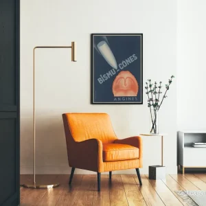 Vintageposter Bismu-Cônes för industriell väggdekoration - Bild 2