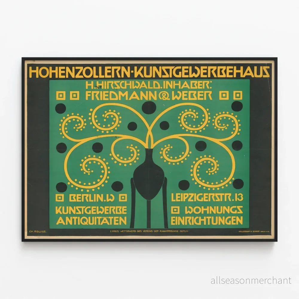 Dekorativ poster Hohenzollern Kunstgewerbehaus vintage Dekorativ poster Hohenzollern Kunstgewerbehaus vintage