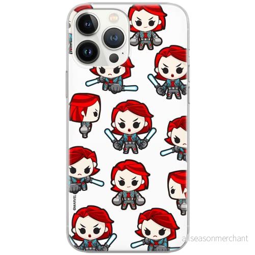 ERT GROUP mobiltelefonfodral för Apple Iphone 7/8/ SE 2/ 3 originalt och officiellt licensierat Marvel mönster Black Widow 013, fodral tillverkad av TPU plast 5904805236204