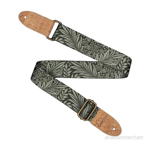 CASCHA ukulele rem, vegan oliv djungel justerbar och bekväm ukulelerem av miljövänliga material, hållbar elegant, passar alla ukuleler, perfekt för spelare 4026929931658