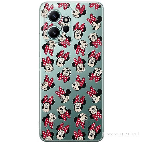 ERT GROUP mobiltelefonfodral för Xiaomi REDMI NOTE 12 4G originalt och officiellt licensierat Disney mönster Minnie 001 optimalt anpassad till formen på mobiltelefonen, gedeeltelijk transparant 5905511942113