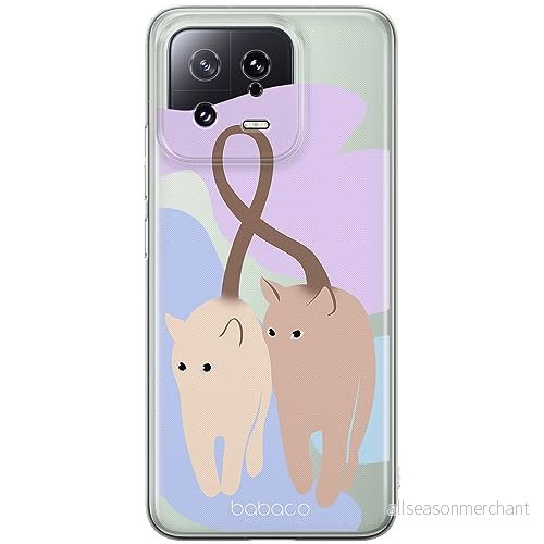 ERT GROUP mobiltelefonfodral för Xiaomi 13 originalt och officiellt licensierat Babaco mönster Cats 013 optimalt anpassad till formen på mobiltelefonen, gedeeltelijk transparant 5905511904388