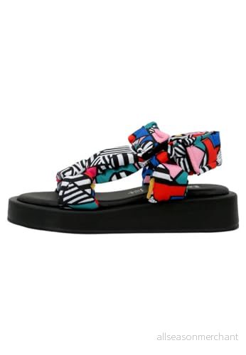DOGO Kvinnors veganska flerfärgade sandaler målning i harmoni mönster, Material: Polyester, 41 EU 8680544272068
