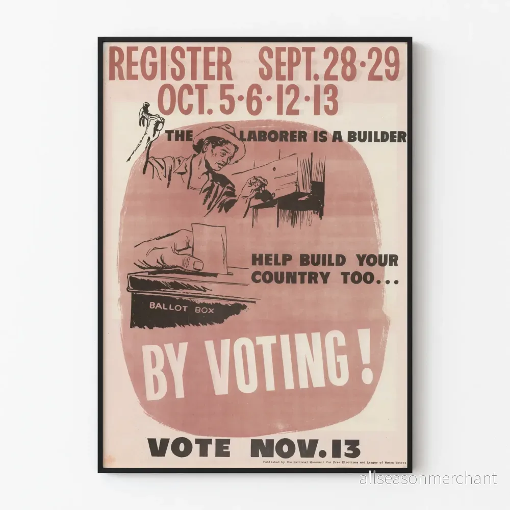 Vintage förlovnings- och röstposter - Väggdekoration Artem Legrand