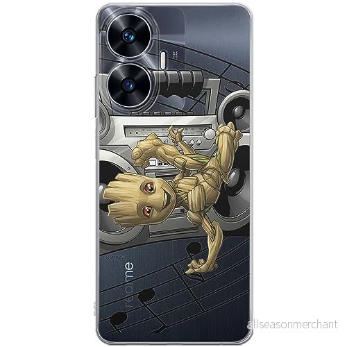 ERT GROUP mobiltelefonfodral för Realme C55 originalt och officiellt licensierat Marvel mönster Groot 004 optimalt anpassad till formen på mobiltelefonen, gedeeltelijk transparant 5905511873950