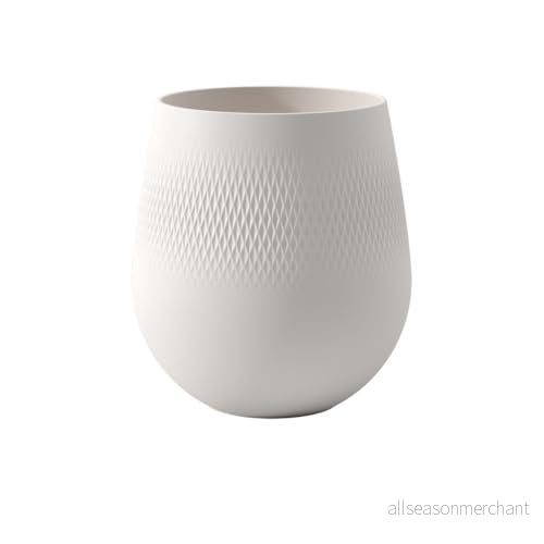 Villeroy & Boch Collier Blanc vas Carré No. 1, 20,5 x 22,5 cm stor, premium porslin, vit 4003686327399