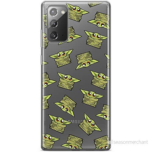 ERT GROUP mobiltelefonfodral för Samsung GALAXY NOTE 20 originalt och officiellt licensierat Star Wars mönster Baby Yoda 008 optimalt anpassad till formen på mobiltelefonen, gedeeltelijk transparant 5903040455982