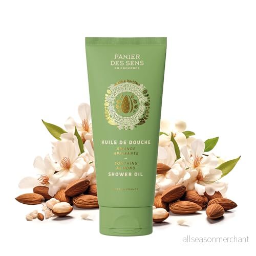 Panier des Sens naturlig duschgel med söt mandel duscholja mandelolja tillverkad i Frankrike 96 % 200 ml 3701447301077