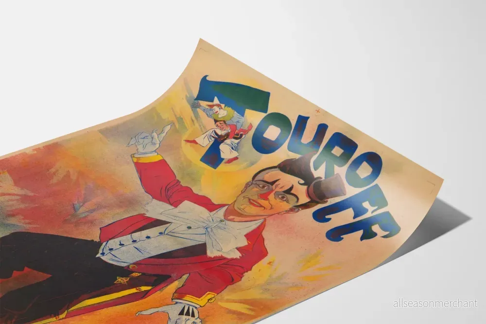 Vintage poster för väggdekoration Clown Touroff - Bild 3