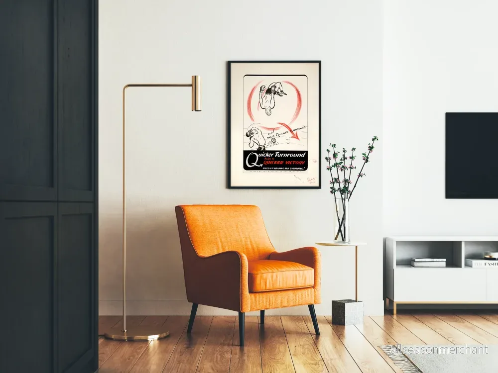 Vintageposter Quicker Turnround - Retro sportväggdekoration - Bild 2